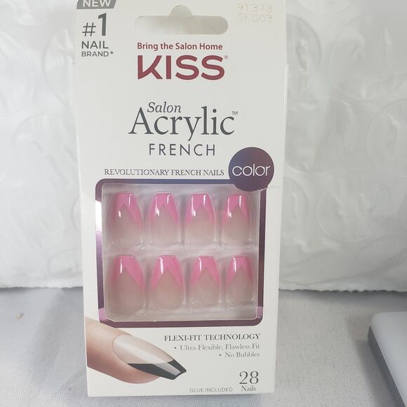 NIB
KISS Salon Acrylic French Color Squared
Pink Coffin Press On Nails Medium 28 - Picture 4 of 4